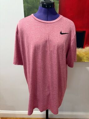 Nike Men's Heather Pink Performance Short-Sleeve Tee